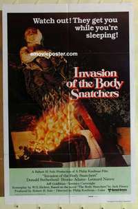 p089 INVASION OF THE BODY SNATCHERS int'l one-sheet movie poster '78 wild!