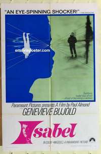 p102 ISABEL one-sheet movie poster '68 Genevieve Bujold, Bechervaise