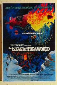 p103 ISLAND AT THE TOP OF THE WORLD one-sheet movie poster '74 Disney