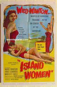 p106 ISLAND WOMEN one-sheet movie poster '58 sexy Marie Windsor!