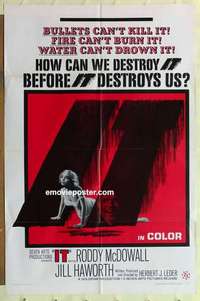 p109 IT one-sheet movie poster '66 Roddy McDowall, horror!