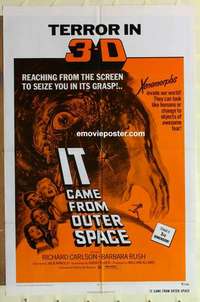p111 IT CAME FROM OUTER SPACE one-sheet movie poster R72 classic 3D sci-fi!