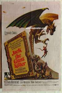 p124 JACK THE GIANT KILLER one-sheet movie poster '62 Kerwin Mathews