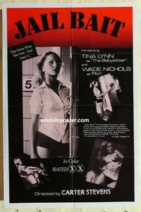 p127 JAIL BAIT one-sheet movie poster '76 Tina Lynn knows what she has!