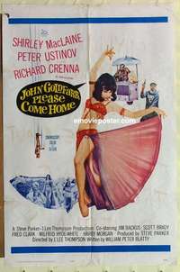 p145 JOHN GOLDFARB PLEASE COME HOME one-sheet movie poster '64 MacLaine