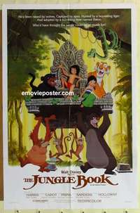 p160 JUNGLE BOOK one-sheet movie poster R84 Walt Disney classic!