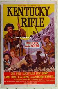 p174 KENTUCKY RIFLE one-sheet movie poster '55 Chill Wills, Lance Fuller