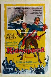 p178 KIDNAPPED one-sheet movie poster '60 Walt Disney, Peter Finch