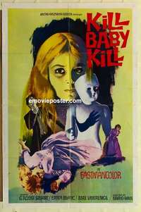p180 KILL BABY KILL one-sheet movie poster R69 Mario Bava, Italian!
