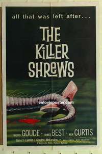 p181 KILLER SHREWS one-sheet movie poster '59 classic horror image!