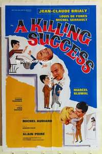 n298 CARAMBOLAGES one-sheet movie poster '63 Brialy, A Killing Success!