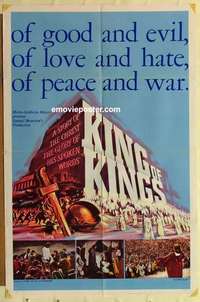p190 KING OF KINGS one-sheet movie poster '61 Nicholas Ray epic!