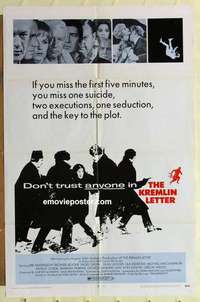 p202 KREMLIN LETTER one-sheet movie poster '70 John Huston, Bibi Andersson