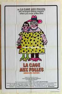 p207 LA CAGE AUX FOLLES one-sheet movie poster '79 Ugo Tognazzi, Molinaro