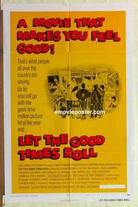 p224 LET THE GOOD TIMES ROLL style D one-sheet movie poster '73 Chuck Berry