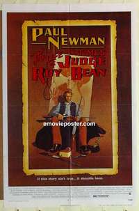 p228 LIFE & TIMES OF JUDGE ROY BEAN one-sheet movie poster '72 Paul Newman