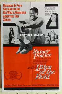 p231 LILIES OF THE FIELD one-sheet movie poster '63 Sidney Poitier