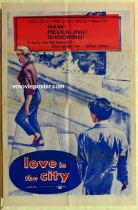 p252 LOVE IN THE CITY one-sheet movie poster '53 Antonioni, Fellini