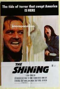 s405 SHINING English one-sheet movie poster '80 Jack Nicholson, Kubrick