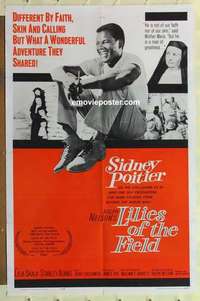 s829 LILIES OF THE FIELD one-sheet movie poster '63 Sidney Poitier