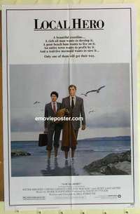s822 LOCAL HERO one-sheet movie poster '83 Burt Lancaster, classic!