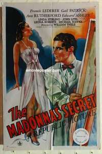 s801 MADONNA'S SECRET one-sheet movie poster '46 Gail Patrick, Lederer