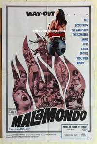 s795 MALAMONDO one-sheet movie poster '64 naked skydiving!