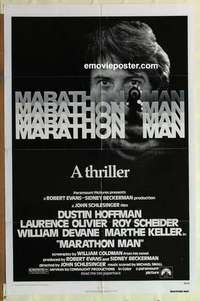 s775 MARATHON MAN one-sheet movie poster '76 Dustin Hoffman, Olivier