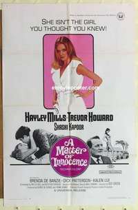 s764 MATTER OF INNOCENCE one-sheet movie poster '68 sexy Hayley Mills!
