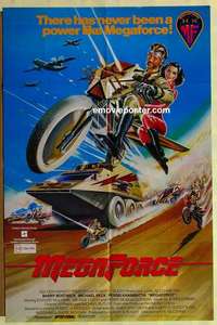 s757 MEGAFORCE English one-sheet movie poster '82 Barry Bostwick, Beck