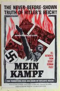 s756 MEIN KAMPF one-sheet movie poster '61 anti-Hitler documentary!