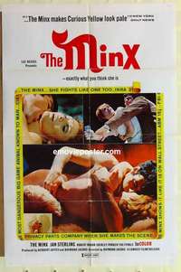 s746 MINX one-sheet movie poster '69 she's exactly what you think she is!