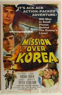 s743 MISSION OVER KOREA one-sheet movie poster '53 John Hodiak, Derek