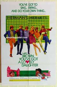 s718 MRS BROWN YOU'VE GOT A LOVELY DAUGHTER one-sheet movie poster '68