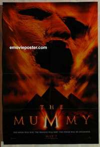 s716 MUMMY DS teaser one-sheet movie poster '99 Brendan Fraser, Weisz