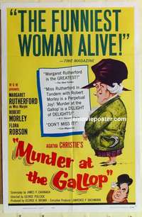 s712 MURDER AT THE GALLOP one-sheet movie poster '63 Margaret Rutherford