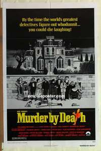 s711 MURDER BY DEATH one-sheet movie poster '76 Charles Addams artwork!