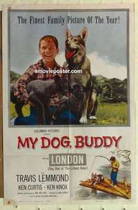 s701 MY DOG BUDDY one-sheet movie poster '60 boy-and-his-dog adventure!