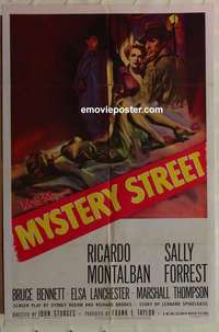s693 MYSTERY STREET one-sheet movie poster '50 film noir, Montalban