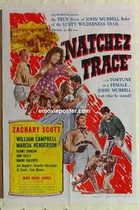 s686 NATCHEZ TRACE one-sheet movie poster '59 Zachary Scott as Murrell