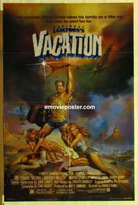 s685 NATIONAL LAMPOON'S VACATION one-sheet movie poster '83 Boris art!