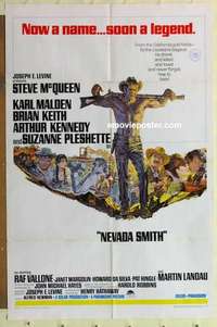 s680 NEVADA SMITH one-sheet movie poster '66 Steve McQueen, Karl Malden