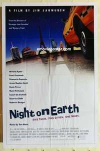 s671 NIGHT ON EARTH one-sheet movie poster '92 Jim Jarmusch, Winona Ryder