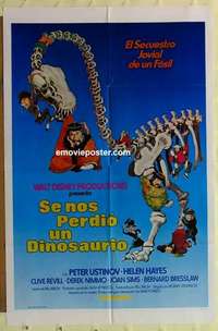 s633 ONE OF OUR DINOSAURS IS MISSING Spanish/U.S. one-sheet movie poster '75 Disney