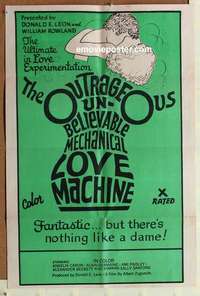 s135 VERY FRIENDLY NEIGHBORS one-sheet movie poster '69 Love Machine!