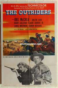 s620 OUTRIDERS one-sheet movie poster '50 Joel McCrea, Arlene Dahl