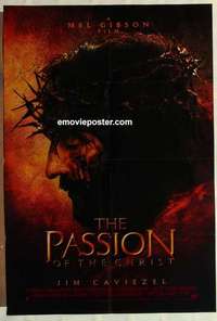 s602 PASSION OF THE CHRIST DS international style one-sheet movie poster '04 Mel Gibson