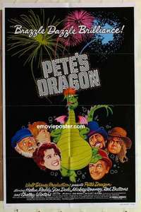 s589 PETE'S DRAGON one-sheet movie poster '77 Walt Disney, Helen Reddy