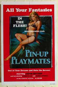 s574 PIN-UP PLAYMATES one-sheet movie poster '70s fantasies in the flesh!