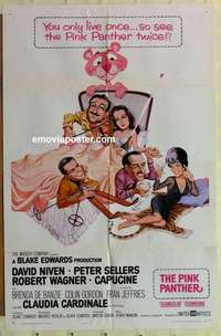 s578 PINK PANTHER one-sheet movie poster '64 Peter Sellers, David Niven